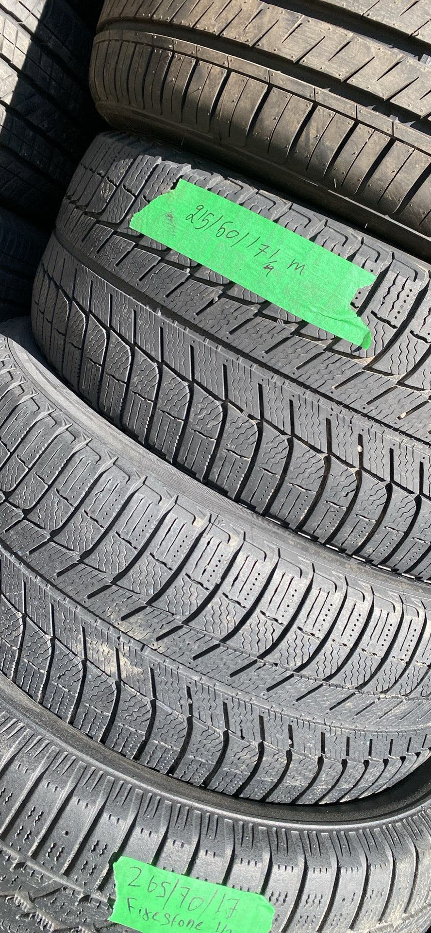 215/60/17 Michelin Winter Tres - 80% Tread